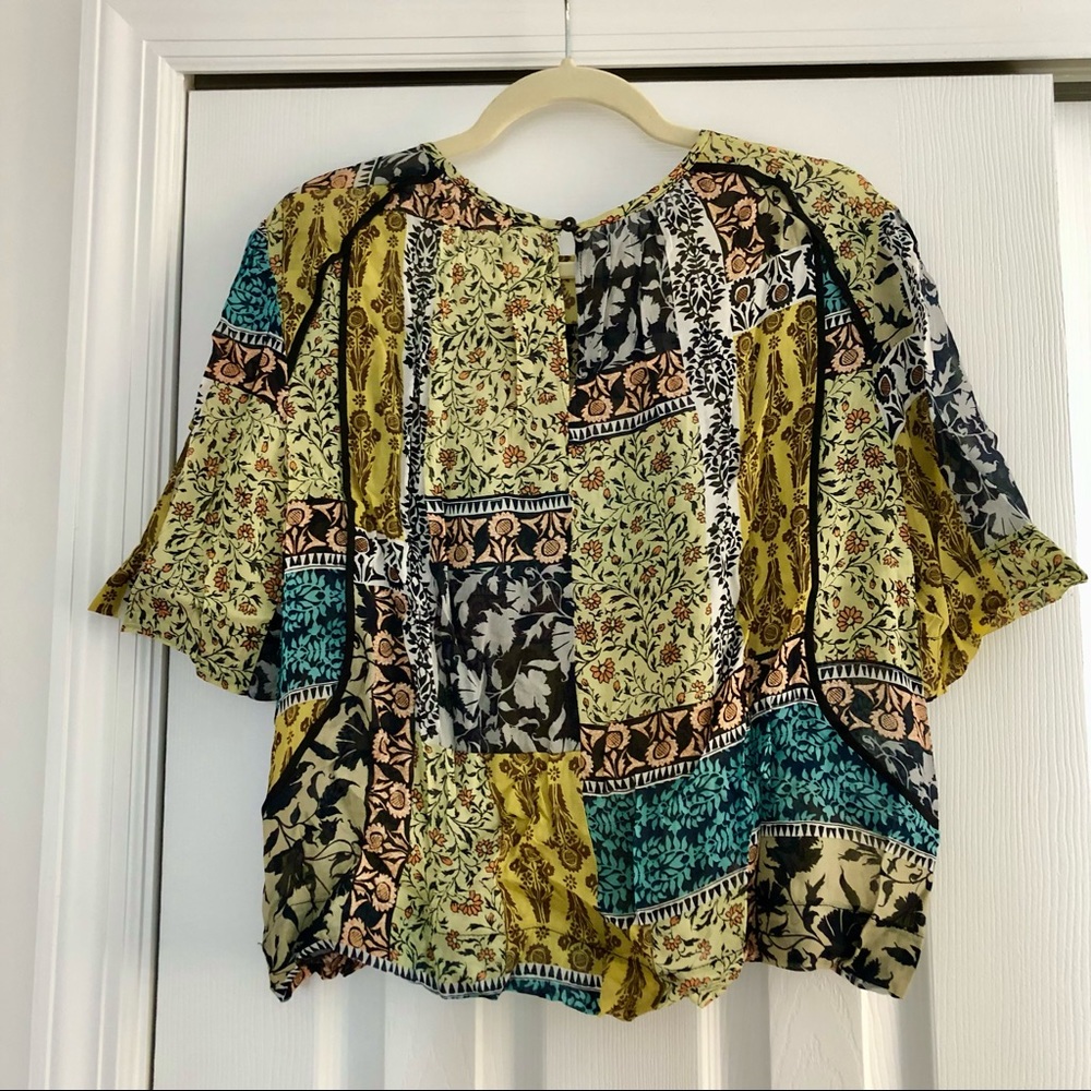 Anthropologie Patchwork Print Top - image 5